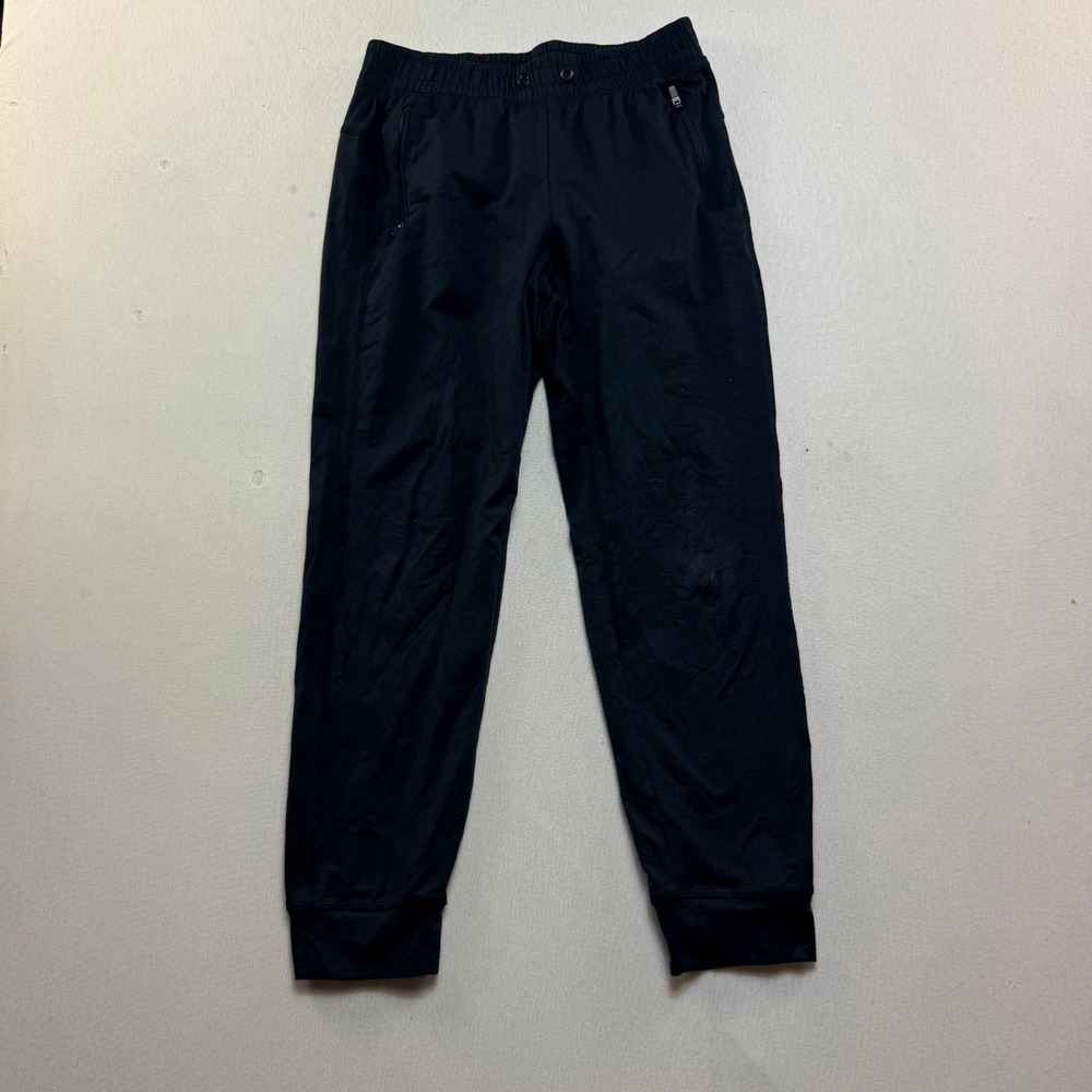 All in Motion Joggers Boy Large 10/12 Black Excellent Zipper Pockets Athletic